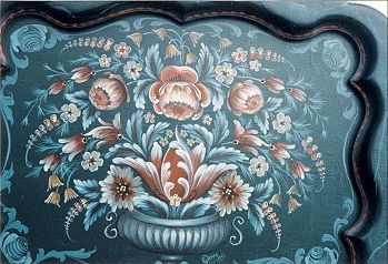 Chippendale Tray with Baroque Flowers Pattern Packet
