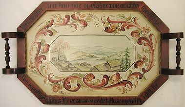Telemark Tray with Landscape Pattern Packet