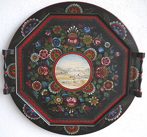 Os Octagon Tray with Landscape Pattern Packet